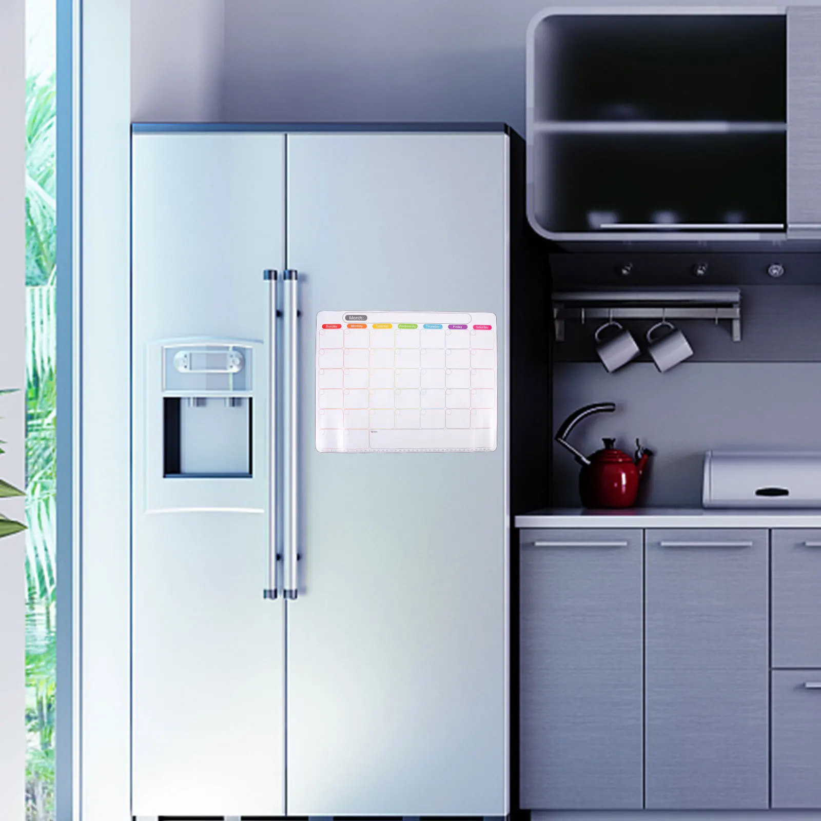 سبورة بيضاء مغناطيسية للحيوانات الأليفة قابلة للإزالة للثلاجة، خزانة حديدية، منظم مكتب، لوحة رسائل محمولة لتزيين المطبخ #6