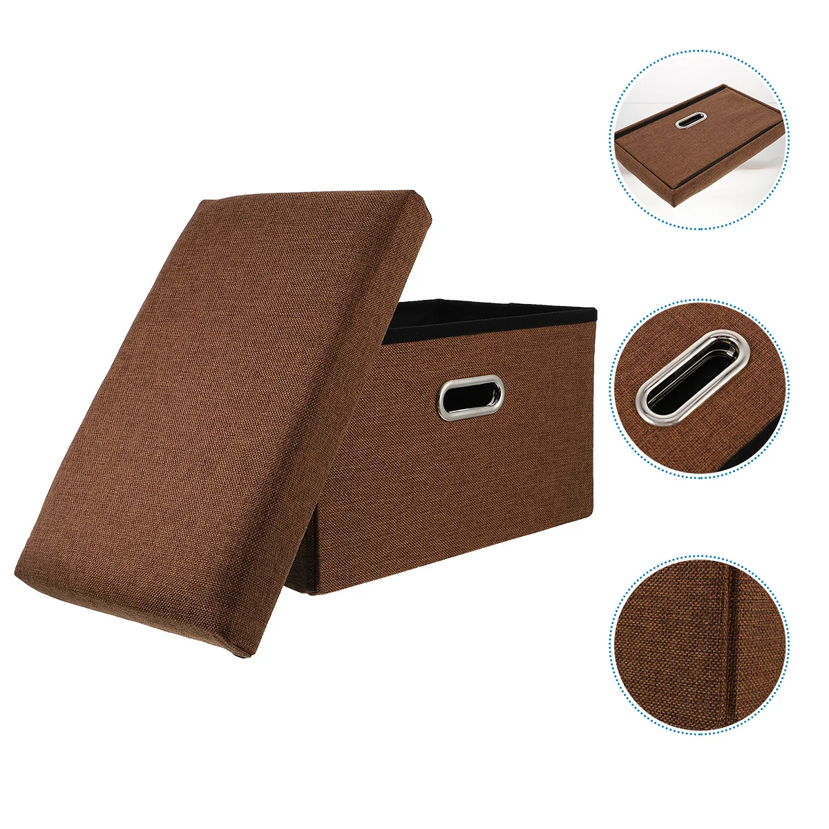 

1Pcs Multifunctional Storage Stool Foldable Clothes Storage Box Lightweight Footrest for Bedroom Living Room Simple Stool Box