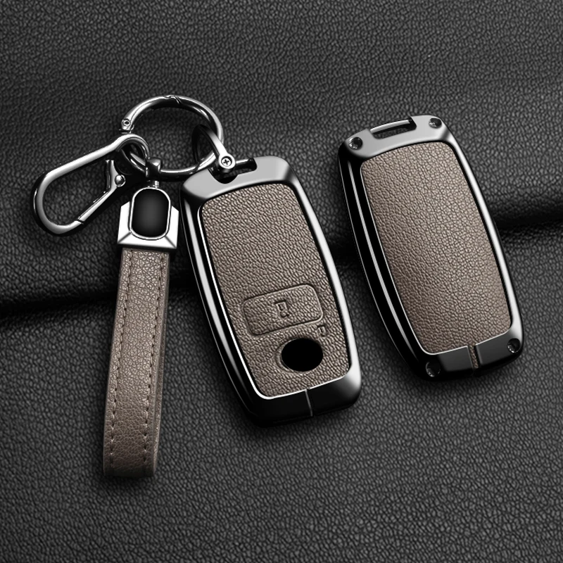 Funda de cuero y metal para llave de coche Toyota Yaris Ativ Raize Veloz Avanza Rush, accesorios para llavero, carcasa para mando a distancia