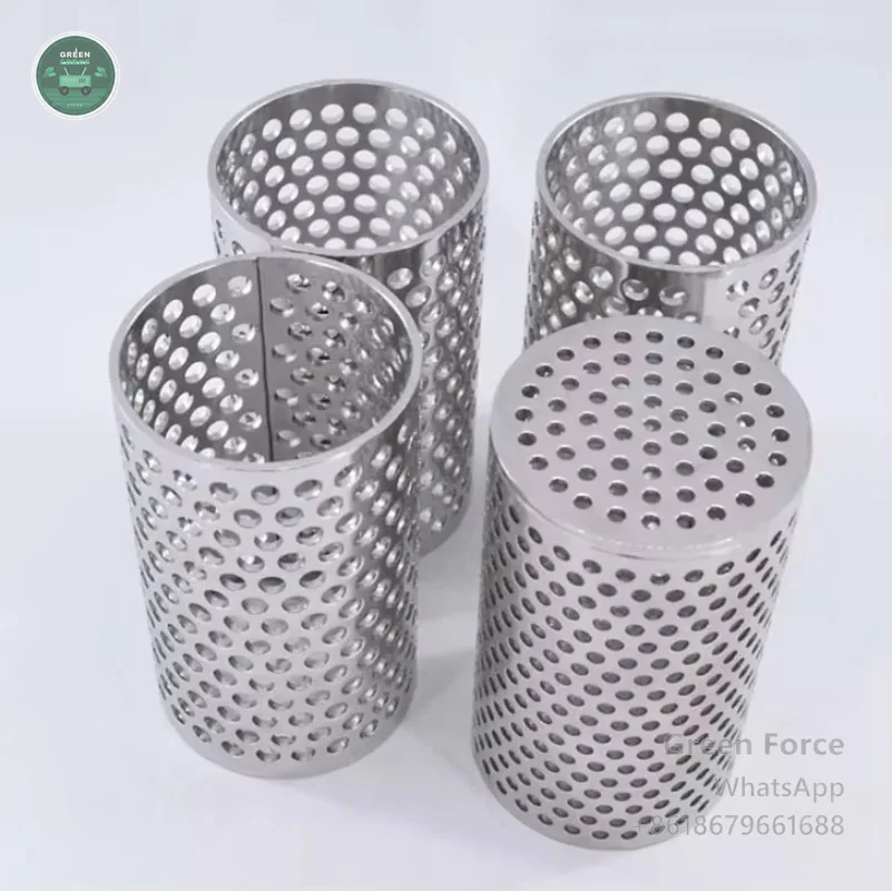Custom-Size Perforated Stainless Steel Filter Tube - AISI 304 Woven Wire Mesh for Fluid & Purification
