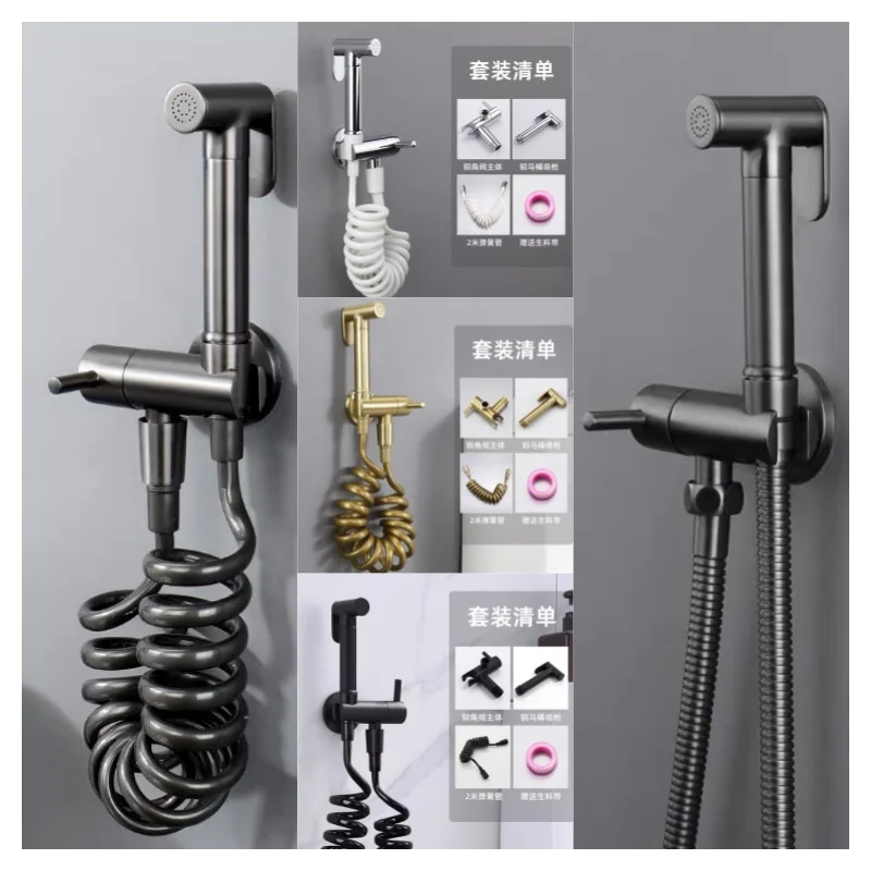 

Brass Handheld Toilet bidet sprayer set Accessories Black Bidet Faucet for Bathroom Hand sprayer shower Jet self cleaning Gold