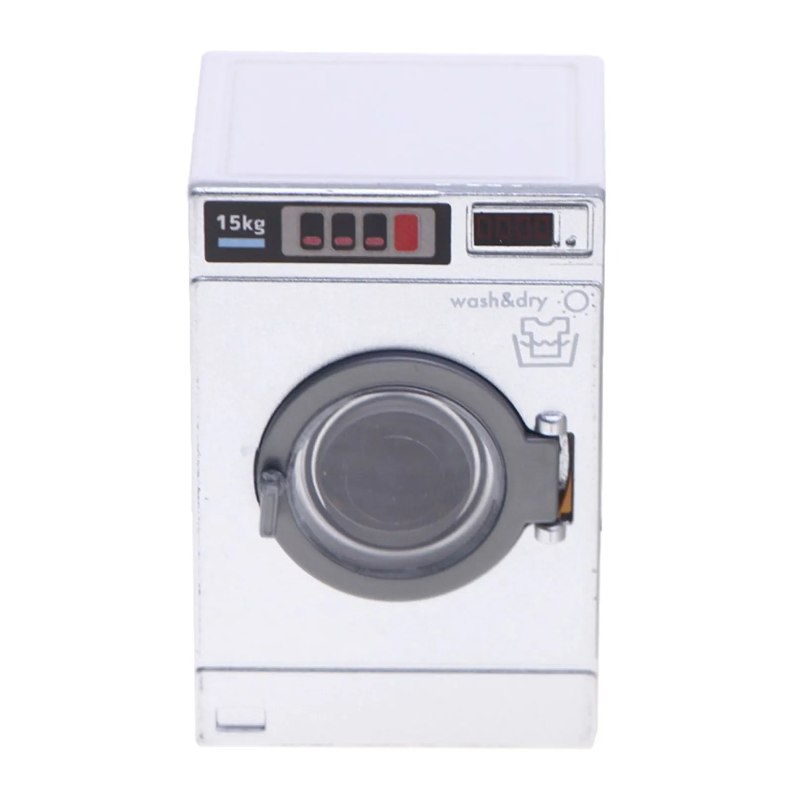 Miniature Washing Machine Realistic Washer Dryer Pretend Play Clothes Washer Dollhouse Accessories Mini Washing Machine Toy
