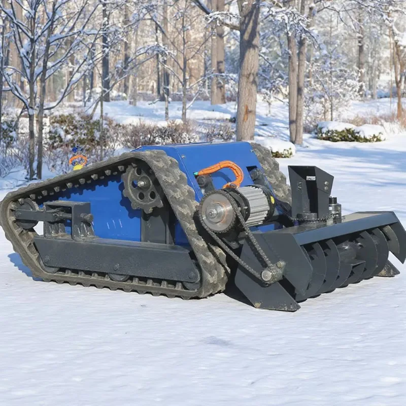 Remote Control Crawler Snow Blower Can Be Used For Rotary Tillage And Mowing Multi-function Crawler Mower Customize