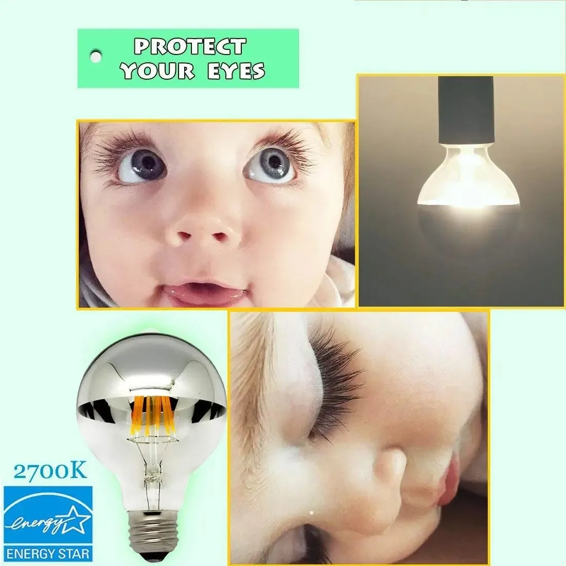 E14 E27 Mirror Silver Vintage Edison LED Bulb 4W G45 A60 ST64 G80 G9 Retro Filament Lampada LED Lamp Warm White Lighting AC220V