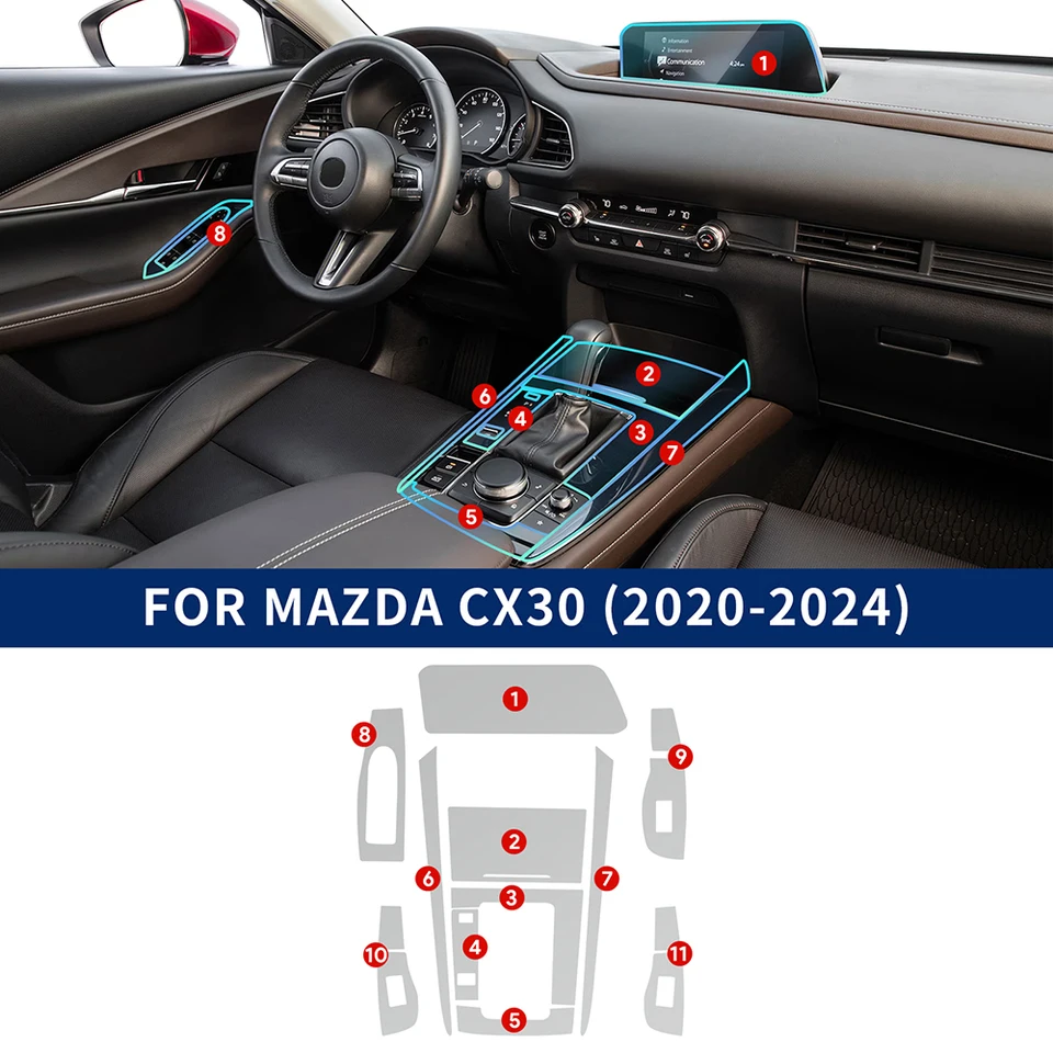 SYUFRE Auto interieur middenconsole transparante TPU