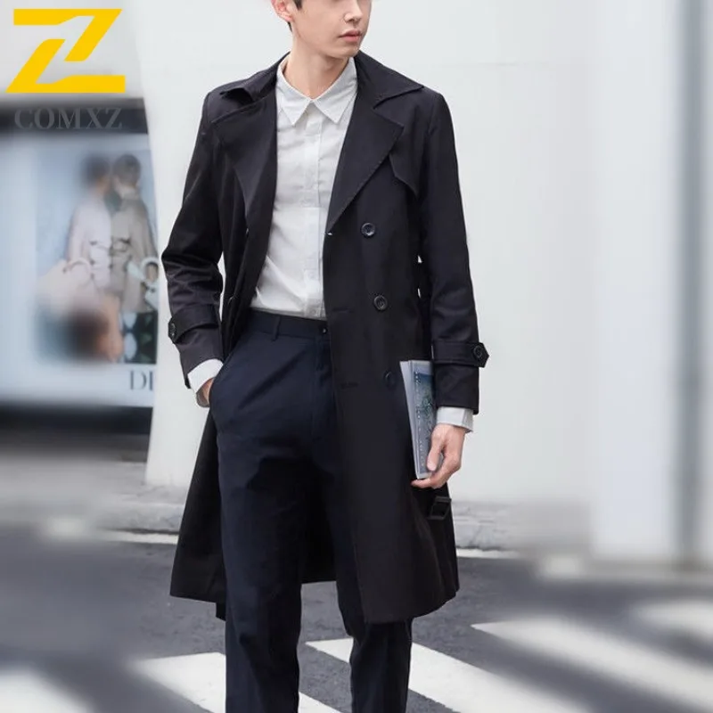 

COMXZ Тренч Осенний элитный брендовый роскошный легкий ветровка для деловой вечеринки, однотонное минималистичное походное пальто