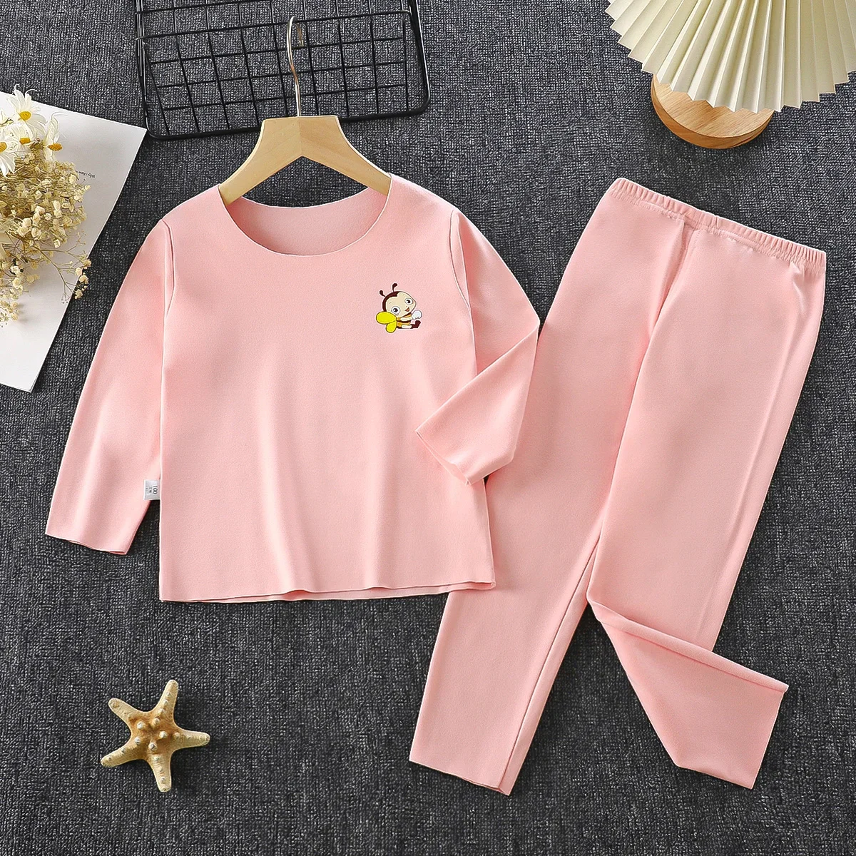 Children Autumn Winter Thermal Underwear Set Comfort Warm Children Pajamas Set Winter Sleepwear for Kids Boys Girls 1-8 Years