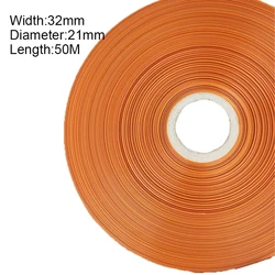 50Mx32mm Food Grade Yellow Plastic Sausage Casings for Sausage Shell for Sausage Maker Machine Tools Hot Dog Plastic Casing