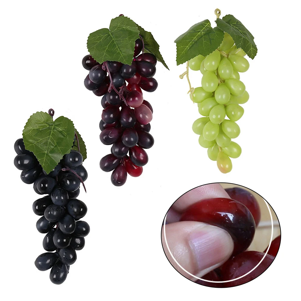 Artificial Grapes Cluster Matte Finish Fake Grapes Bunch 18pc Artificial Decorative Grape Ornaments Grape Wine Fruit Party Decor