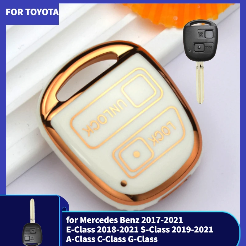 2 3 pulsanti TPU Car Key Fob Case Cover Skin per TOYOTA CAMRY RAV4 Corolla PRADO YARIS Tarago per LEXUS Protector portachiavi