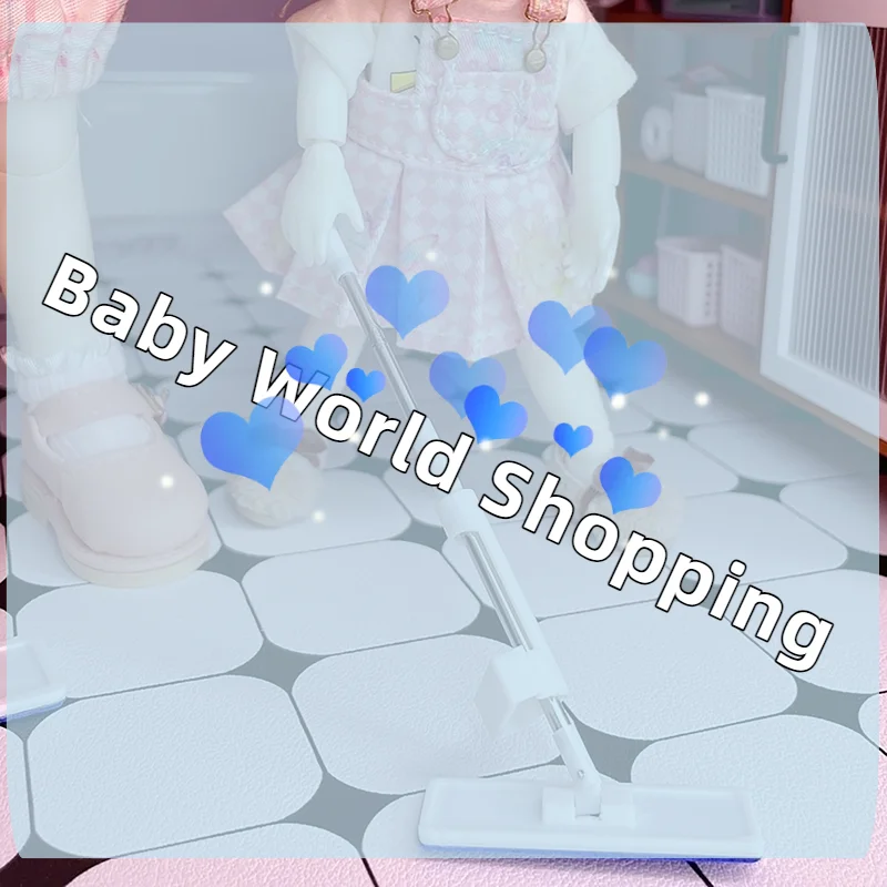 Mini Trapeador para Casa de Muñecas 1:12, Mini Herramienta de Limpieza, Decoración de Muebles, Juguete de Simulación para Niños, Accesorios para Casa de Muñecas