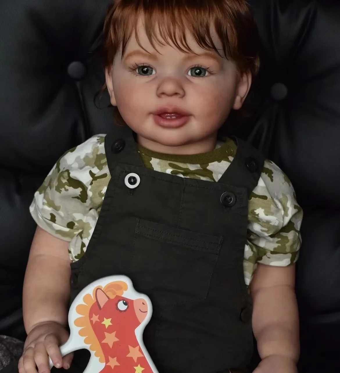 Muñeca Reborn de 28 pulgadas, suministro limitado personalizado, versión Katie Marie Boy con pelo enraizado a mano, vestido diferente