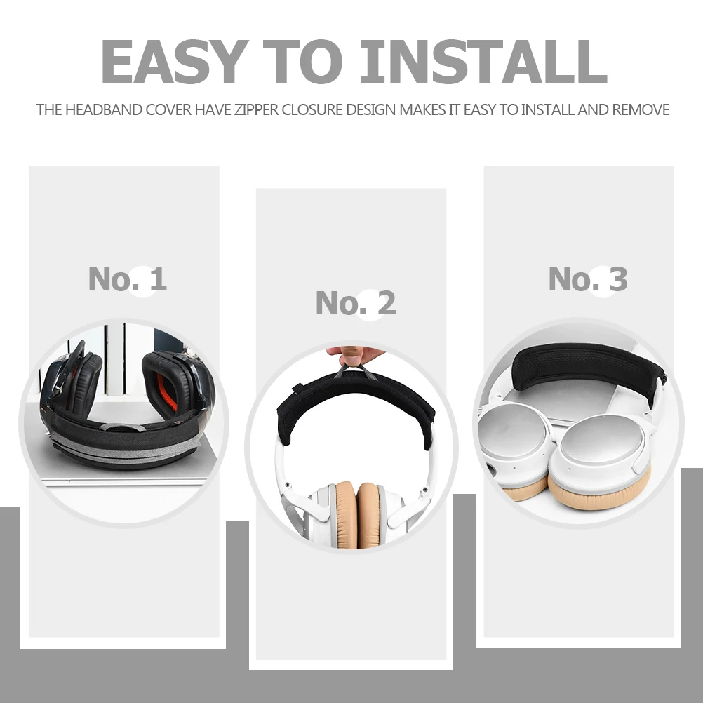 

Headphone Headb Cover Protective Pad Replacement Sleeve Dustproof Sweatproof Long Lasting Reusable Headsets Protector