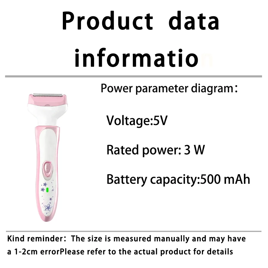 4-in-1 Elektrisches Haarentfernungsgerät, USB-Aufladung Damen-Augenbrauentrimmer, Nasenhaar-Unterarm-Beinhaar-Trimmer, Bikini-Rasierer – Detail 11