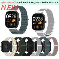 Nylon Loop Strap For Xiaomi Mi Band10Pro 9 Pro 8 Pro Smart Band Wristband For Redmi Watch6 5 4 Smart Watch Bracelet Accessories