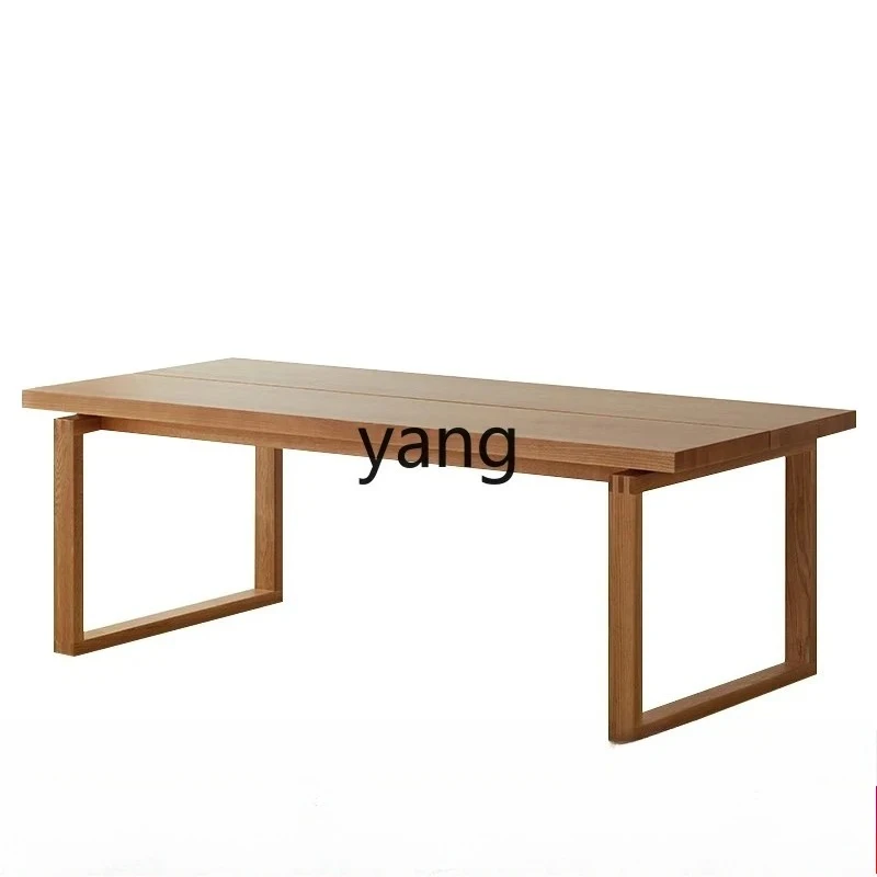 LH  dining table square oak home raw wood dining table