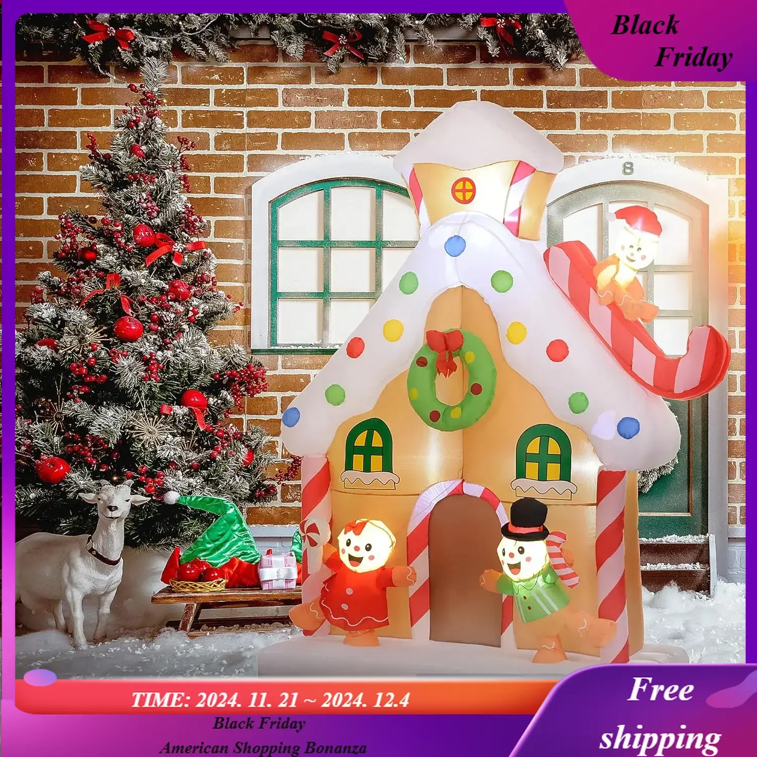 

Christmas Inflatable Gingerbread House, Giant Christmas Inflatables, Huge Blow Up Christmas Decorations