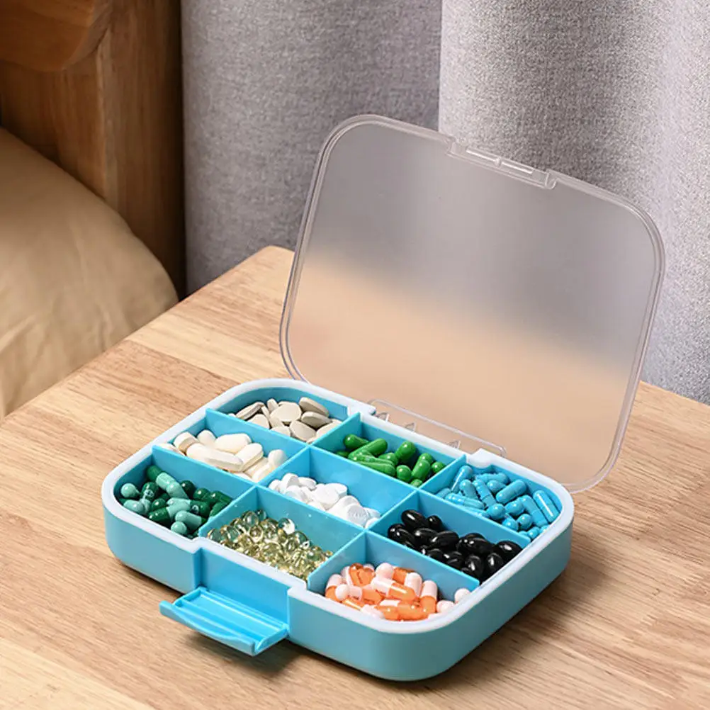 

Многосекционный органайзер для таблеток большой емкости, водонепроницаемый футляр для лекарств, портативный ежедневный дозатор-контейнер