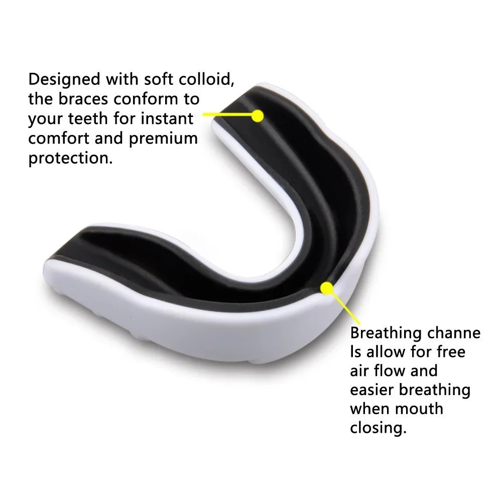 1PC Adult Mouthguard EVA Teeth Protector Mouth Guard Suitable for Boxing Sports Rugby Basketball Hockey Karate Muay Thai Safety