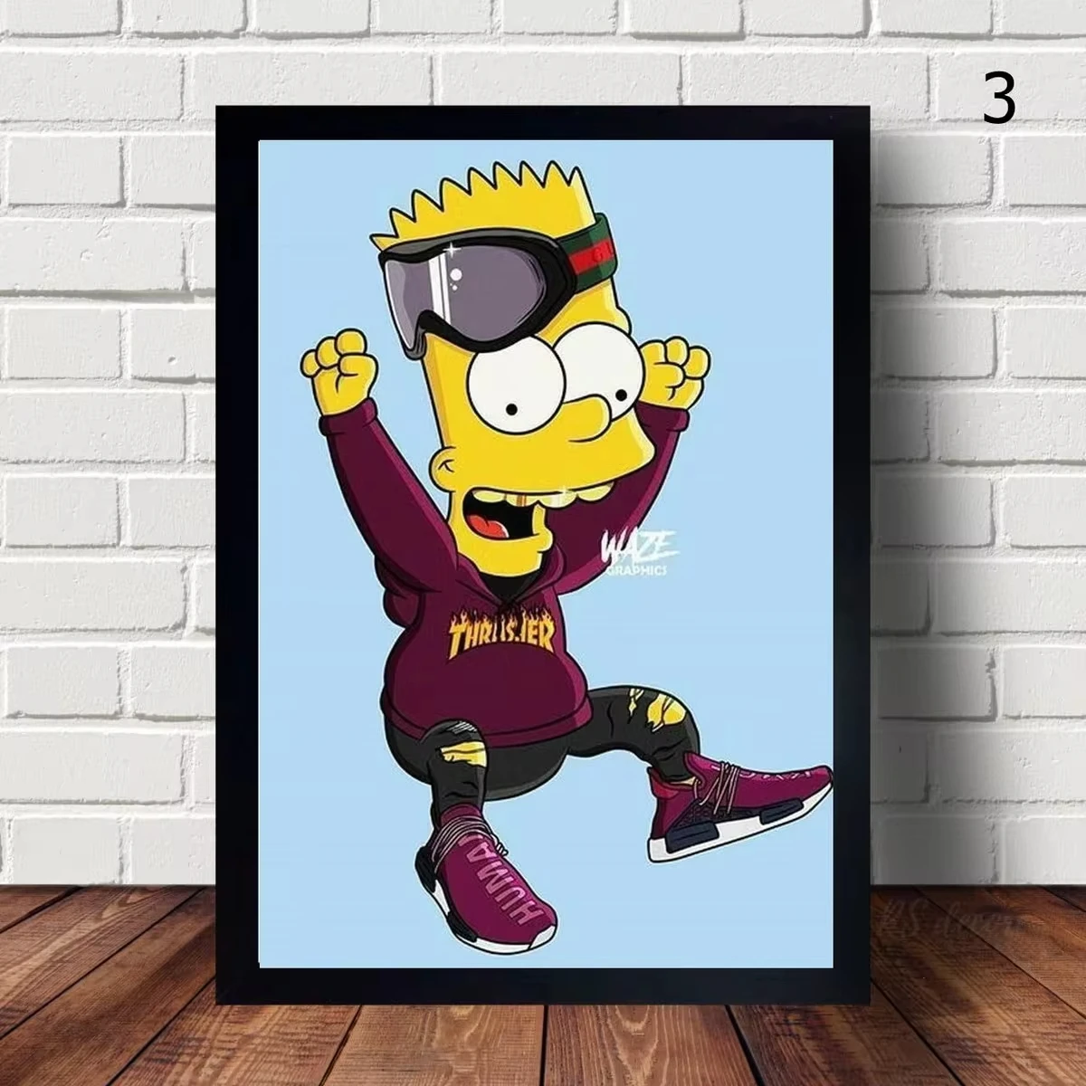 Disney Animation The Simpsons Bart Poster Prints Wall Art Canvas Painting Wall Art Picture for Living Room Home Decor Best Gift