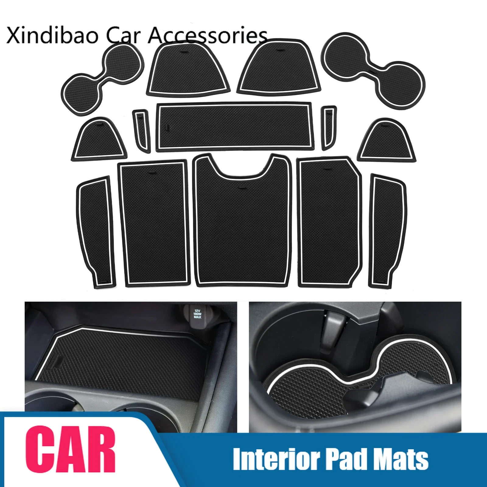 

Anti-Slip Car Gate Slot Cup Mat for Honda HR-V 2023 US Version Non-Slip Door Groove Pad Interior Accessories