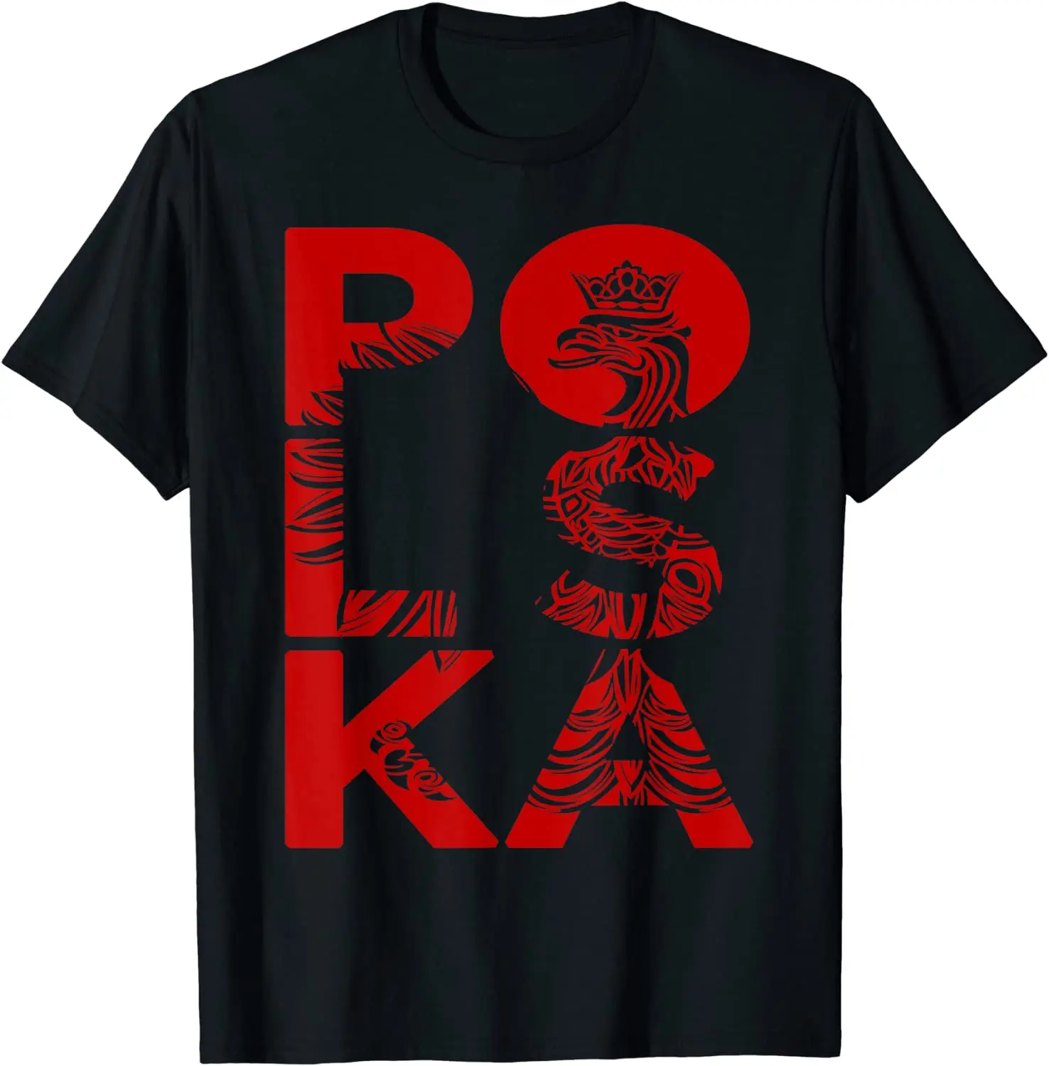 Polska Crowned Eagle Poland Coat of Arms Men T-Shirt Short Sleeve Casual 100% Cotton O-Neck Summer Shirt