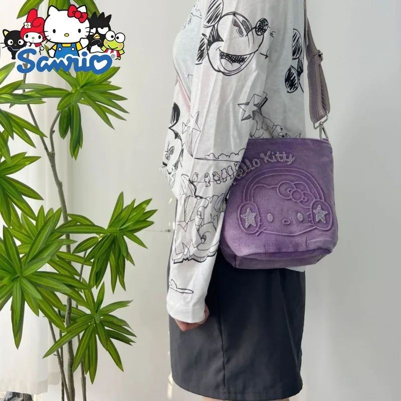  Hello Kitty New Diamond Women's Shoulder Bag Cartoon Fashion Diamond Women's Shoulder Messenger Bag Cartoon Women's Bag