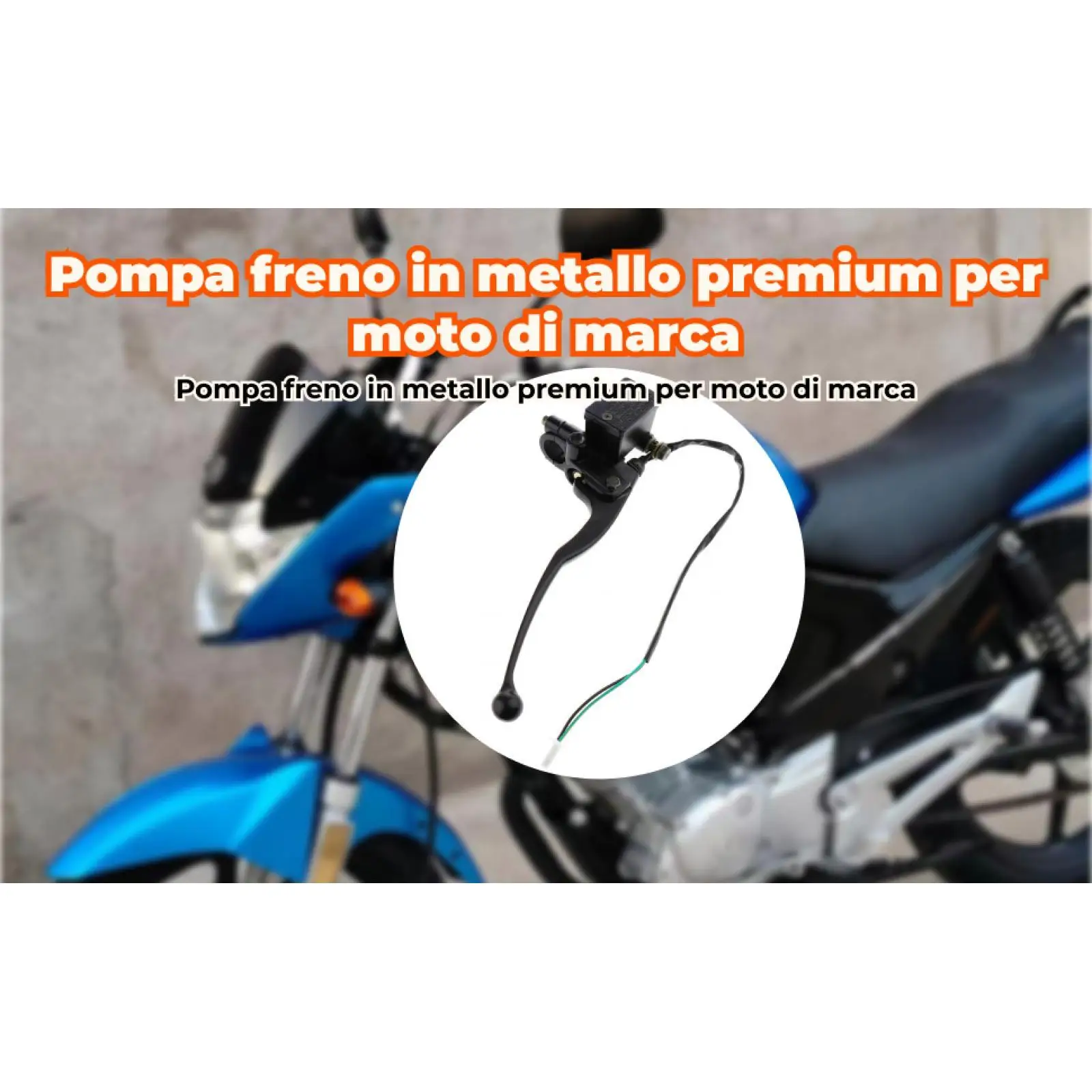 

Motorcycle Front Brake Master Cylinder Hydraulic Metal Lever Replacement for 125cc Models 7/8 Handle Bar Bolt 10x1.25mm