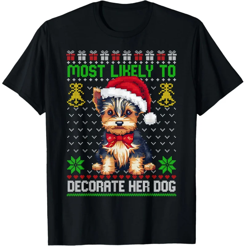 Très probablement décorer le t-shirt de Noël de son chien