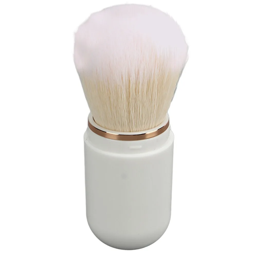 Capsule Retractable Nail Dust Brush Retractable Rhinestone Handle Capsule Shape Powder Brush Artificial Fiber Ergonomic