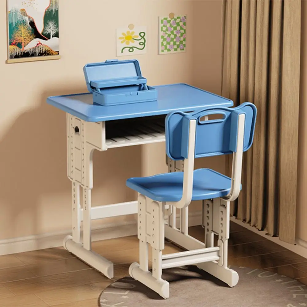 Simulated Dollhouse Desks Chairs Furniture Model Writing Study Miniature School Desks Play House Classroom Decor Desk Model