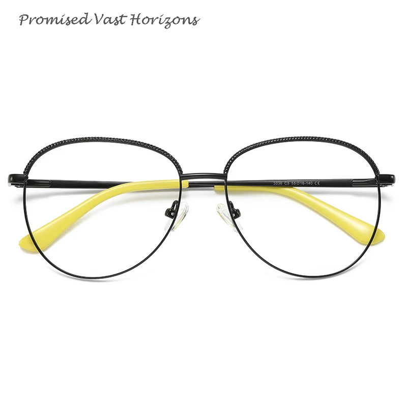 New Metal Full Frame Glasses for Women, European and American Style Anti Blue Light Glasses, Lace Frame Manufacturer Wholesale