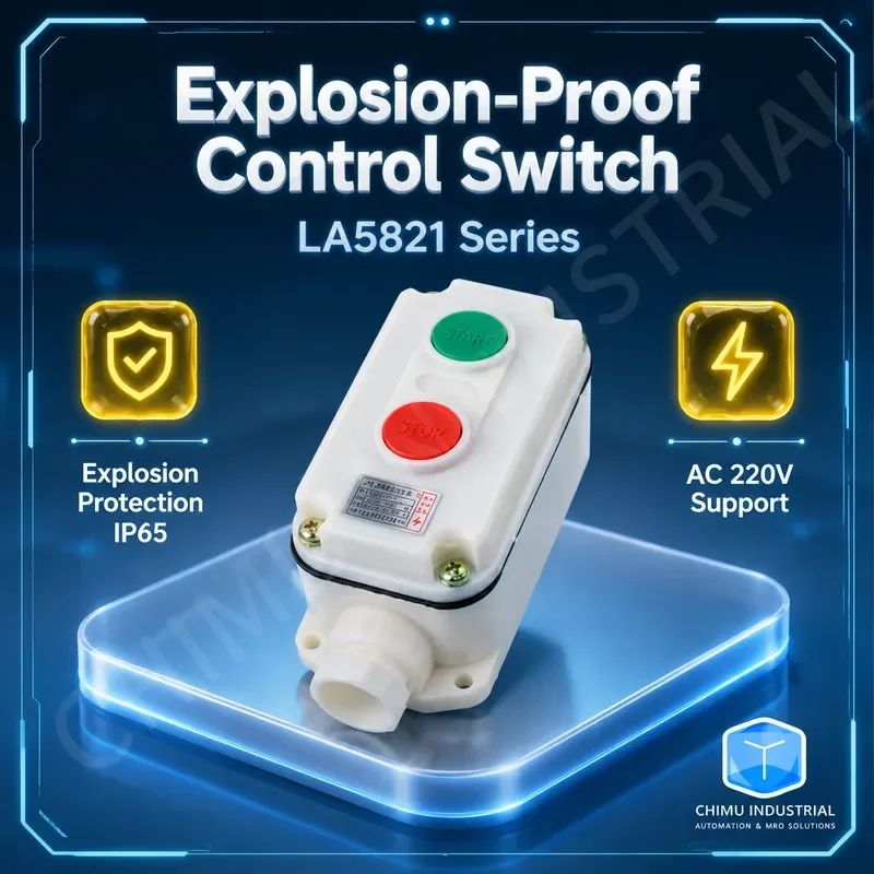 【CHIMU INDUSTRIAL】 for LA5821 Control Button Switch Box Waterproof 1 2 3 Position Start Stop Auto Reset