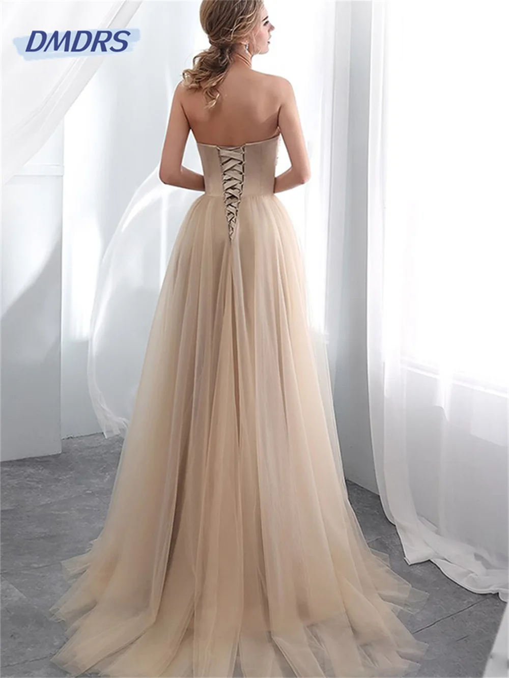 Elegant Bandeau Bridal Gown Delicate Embroidered Appliqué Gowns  Simple Wedding Dress Vestido De Novia Robe De Mariée