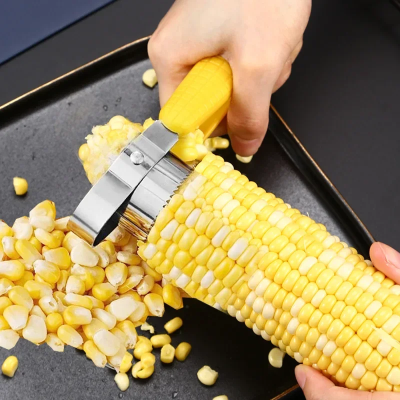 Manual Stainless Steel Corn Thresher Peeler Corn Kernels Remover Stripper Separator Fruit Vegetable Kitchen Tools