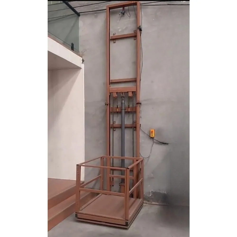 

CIF Price 1-ton Load-bearing Lifting Platform, Hydraulic Lifting Rail Crane, Wall-mounted Factory/warehouse/home Freight Lift