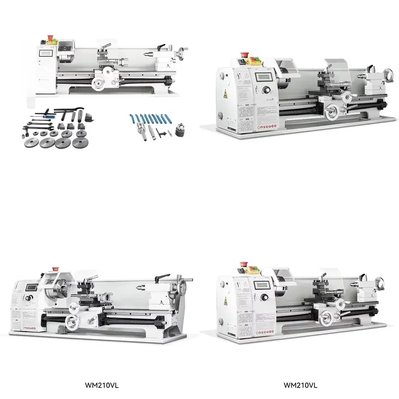 for Mini Precision Lathe Benchtop Metalworking Machine with Comprehensive Threading Kit DIY Woodworking Tool for Home