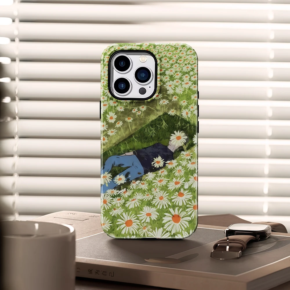 Dreamy Daisy Field for Magnetic Phone Case for IPhone 17 16 15 14 13 Pro Max Plus Single Double-layer Tough Case