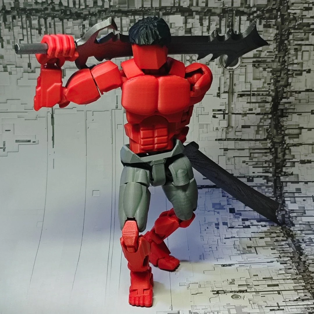 

3D Printed Super Articulated Action Figure Toy Model