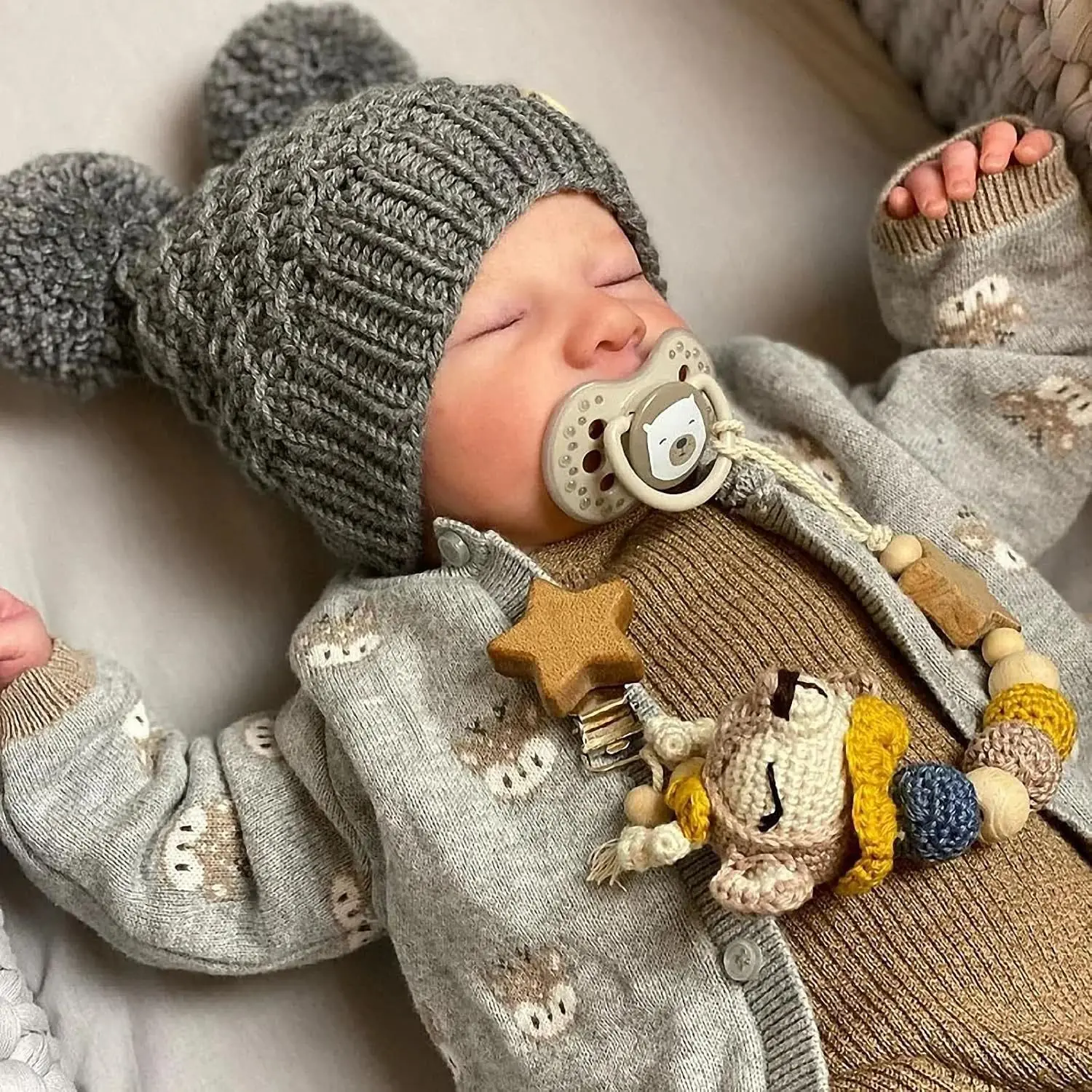 46Cm Reborn Baby Levi Painted Hair Full Gel Bath Doll