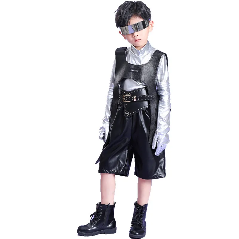 

Boys And Girls, Meta-universe, Technological Sense, Catwalk, Trendy Clothing, Children's Leather Clothing, T-platform, Trendy Co