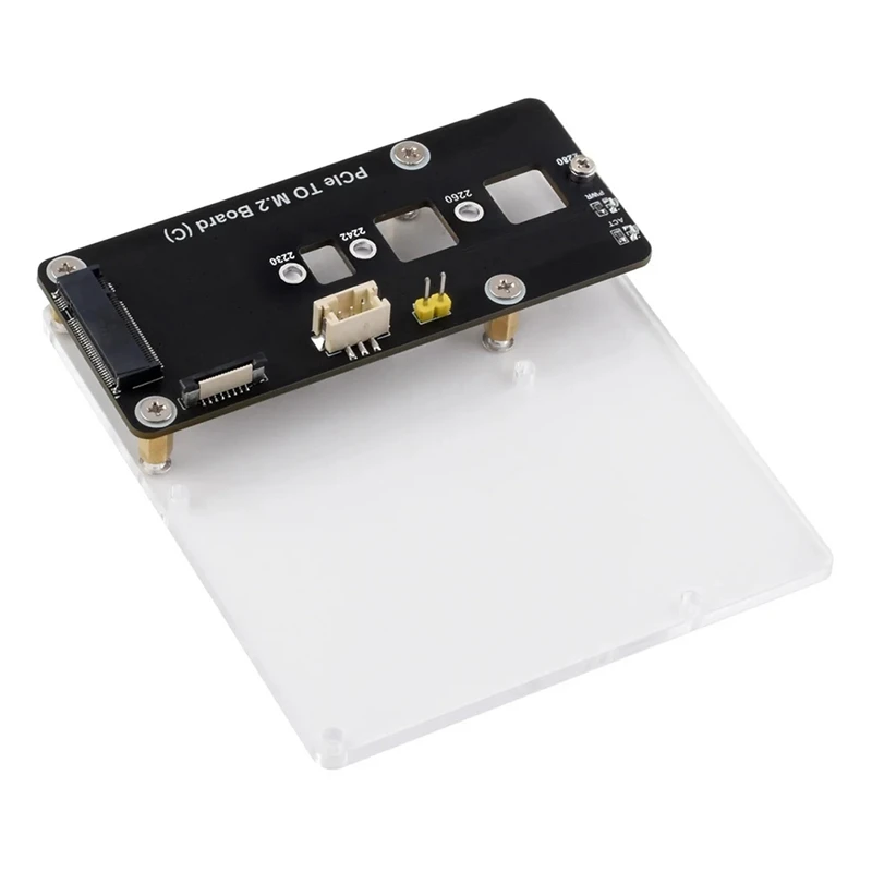Placa adaptadora para Rpi 5 PCIE a M.2, placa de expansión SSD fácil de usar para Raspberry Pi 5 PCIE a M.2 Nvme 2230/2242/2260/2280