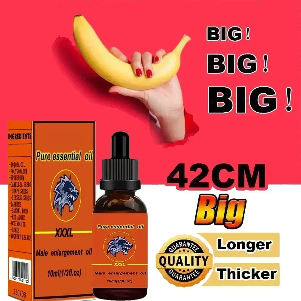 men Penis Growth Bigger Enlarger Essential Oil Penis Thickening Growth Massage Oil Cock Erection Enhance Big Dick Aldult Crazy