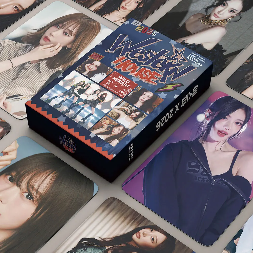 

55pcs Kpop KARINA WINTER NINGING GISELLE Supporting Photos Surrounding 2026 New Korean Style Collection Cards Ins