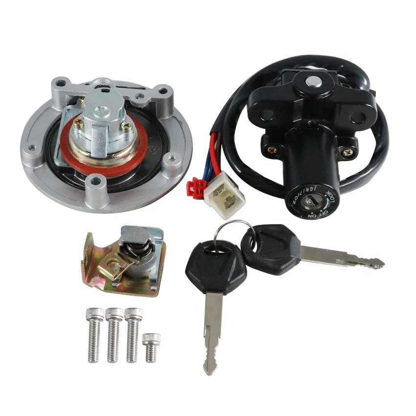 Fuel Tank Cap Seat Ignition Switch Key Set For Yamaha YZF R1 2004-2014 Yamaha YZF R6 2006-2016 Yamaha MT01 MT-01 2005-2009