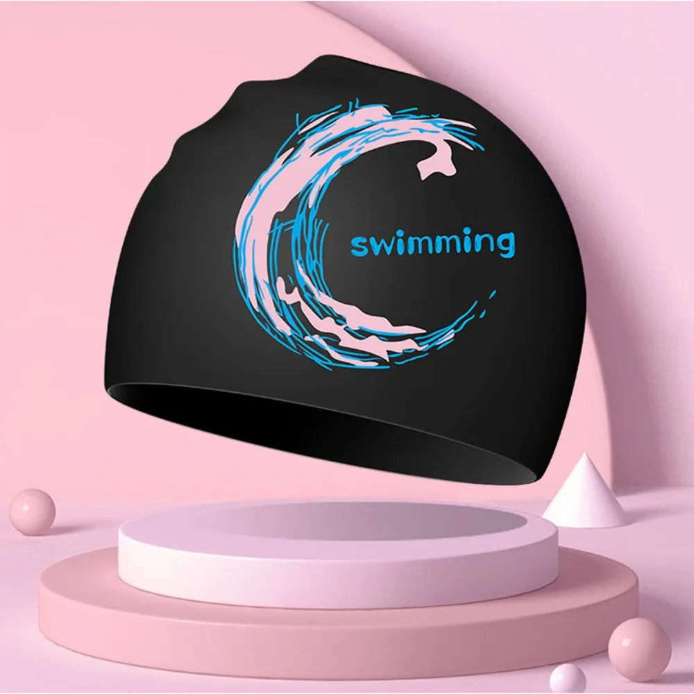 Gorro de baño de sílice para adultos, accesorio de fotografía, gorro de buceo elástico de Luna, ligero, estrella, piscina