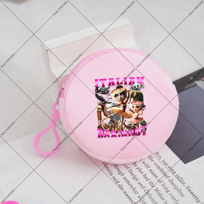 Mini monederos italianos Brainrot Tung Tungtung Sahur Telala, tiburón divertido, billetera con estampado gráfico Popular para juegos, monedero portátil de regalo