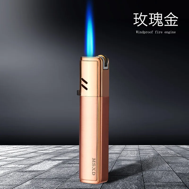 New Jobon One Triple Torch Lighter Metal Windproof Gas Butane Jet Flint Lighter 3 Nozzles Turbo BBQ Cigar Spray Gun Gadgets Men