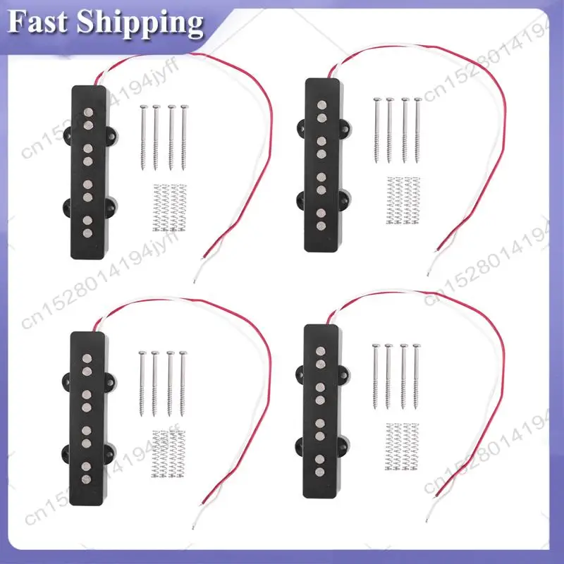 -ABDH 4X Pro Electric Bass Open Type Noiseless Bridge Pickup For 4 String Jazz Bass Jb Style,Black 95X18.3Mm - view 3
