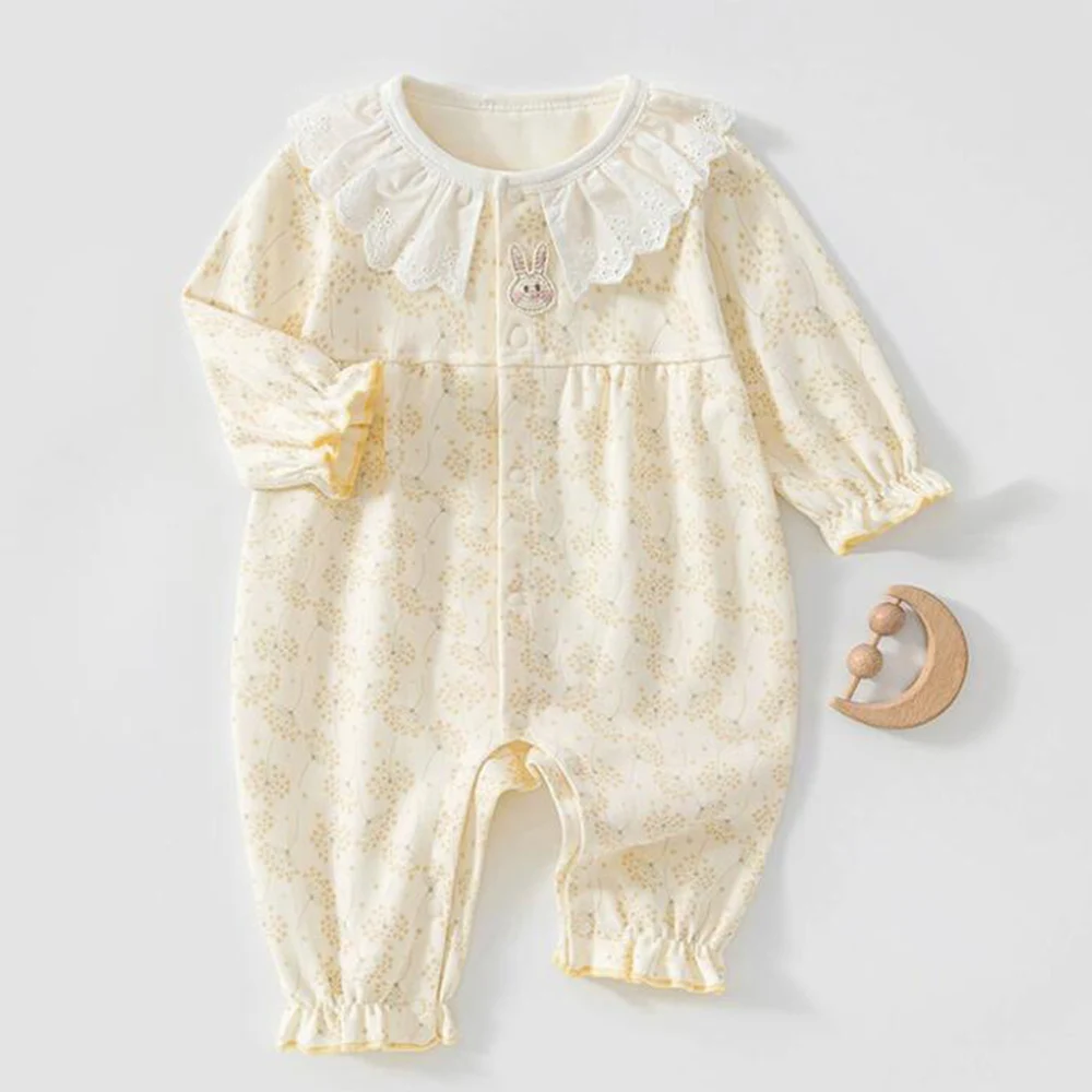 My First Christmas Baby Romper For Girls Long Sleeve 100% Cotton Princess Style Infant Boutique Clothing Newborn Baby Jumpsuit